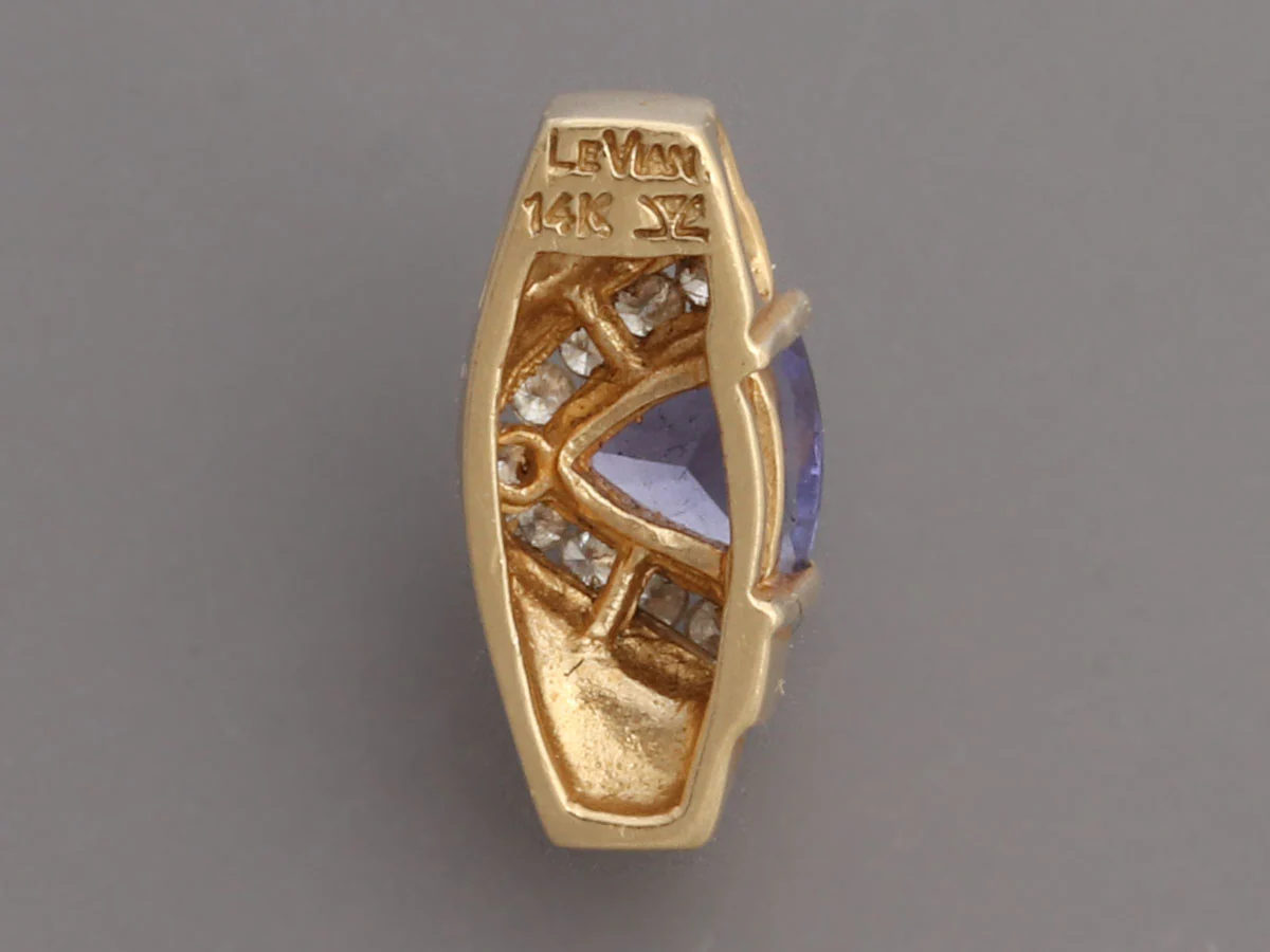 Le Vian 14K Yellow Gold Tanzanite, Fire Opal, and Diamond Pendant - Image 4