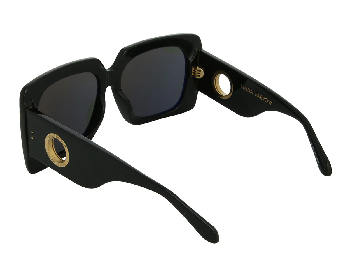 Linda Farrow Black Square Oversized Sierra Sunglasses - Image 3