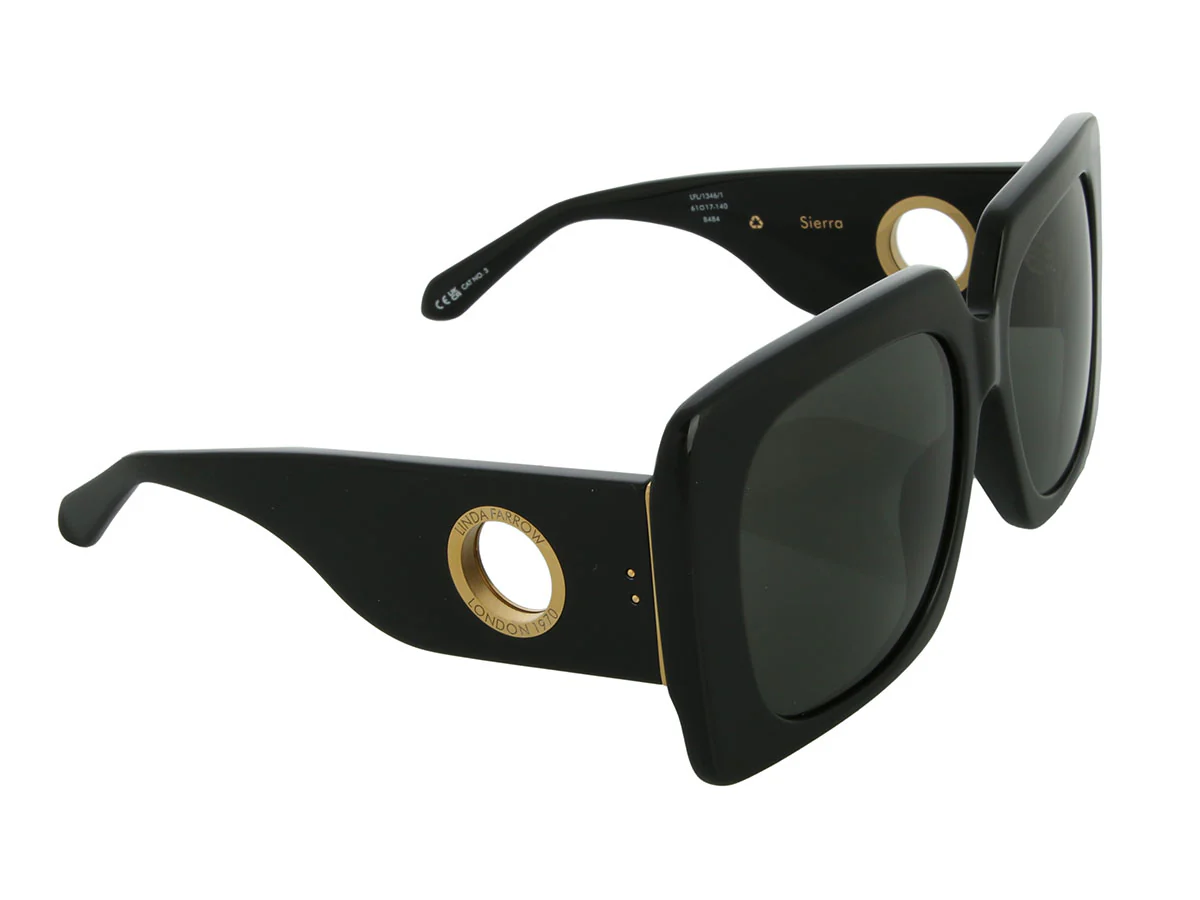 Linda Farrow Black Square Oversized Sierra Sunglasses - Image 4