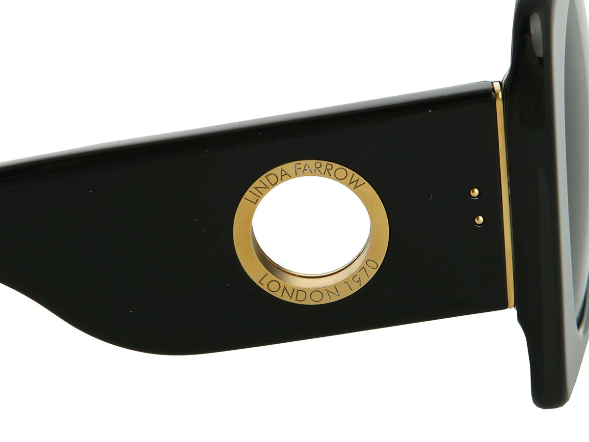 Linda Farrow Black Square Oversized Sierra Sunglasses - Image 5