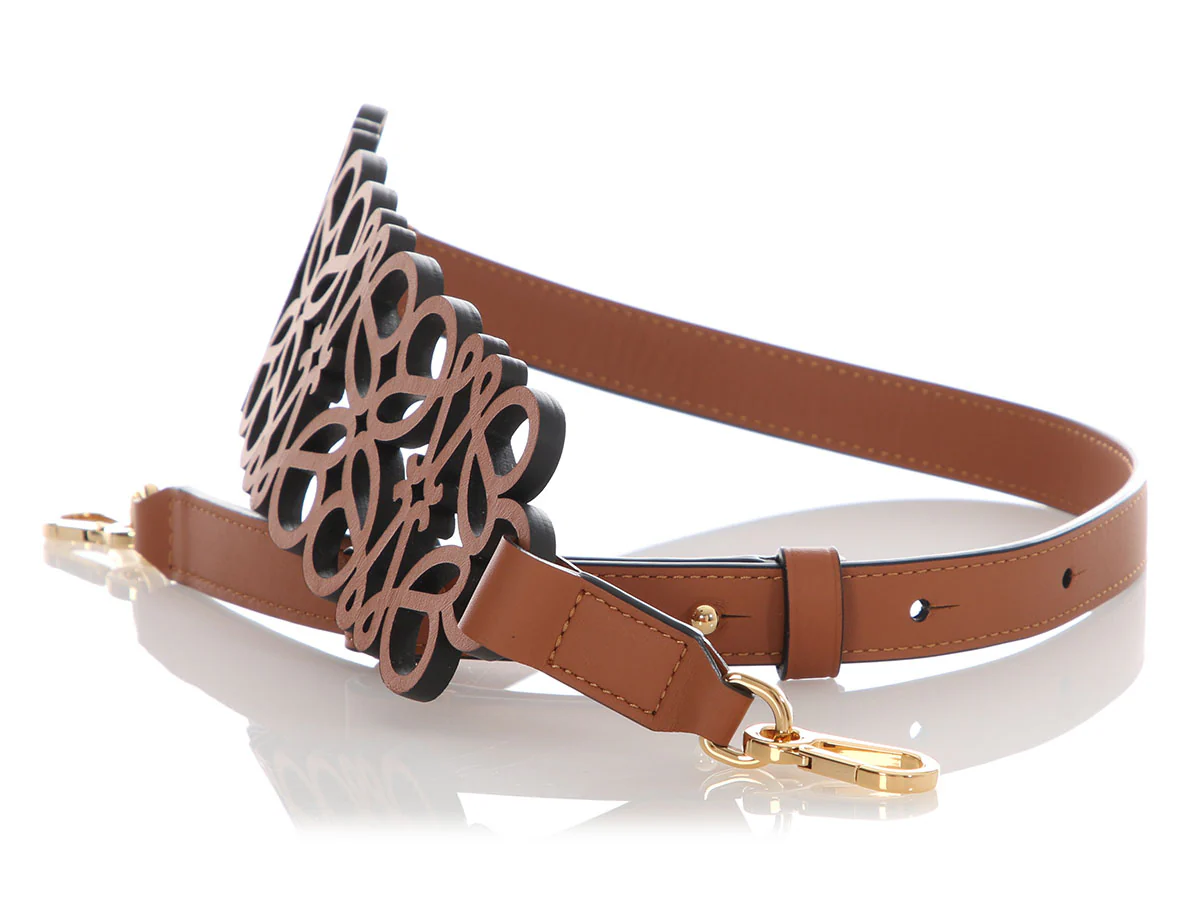 Loewe Brown Anagram Spiral Shoulder Strap - Image 2