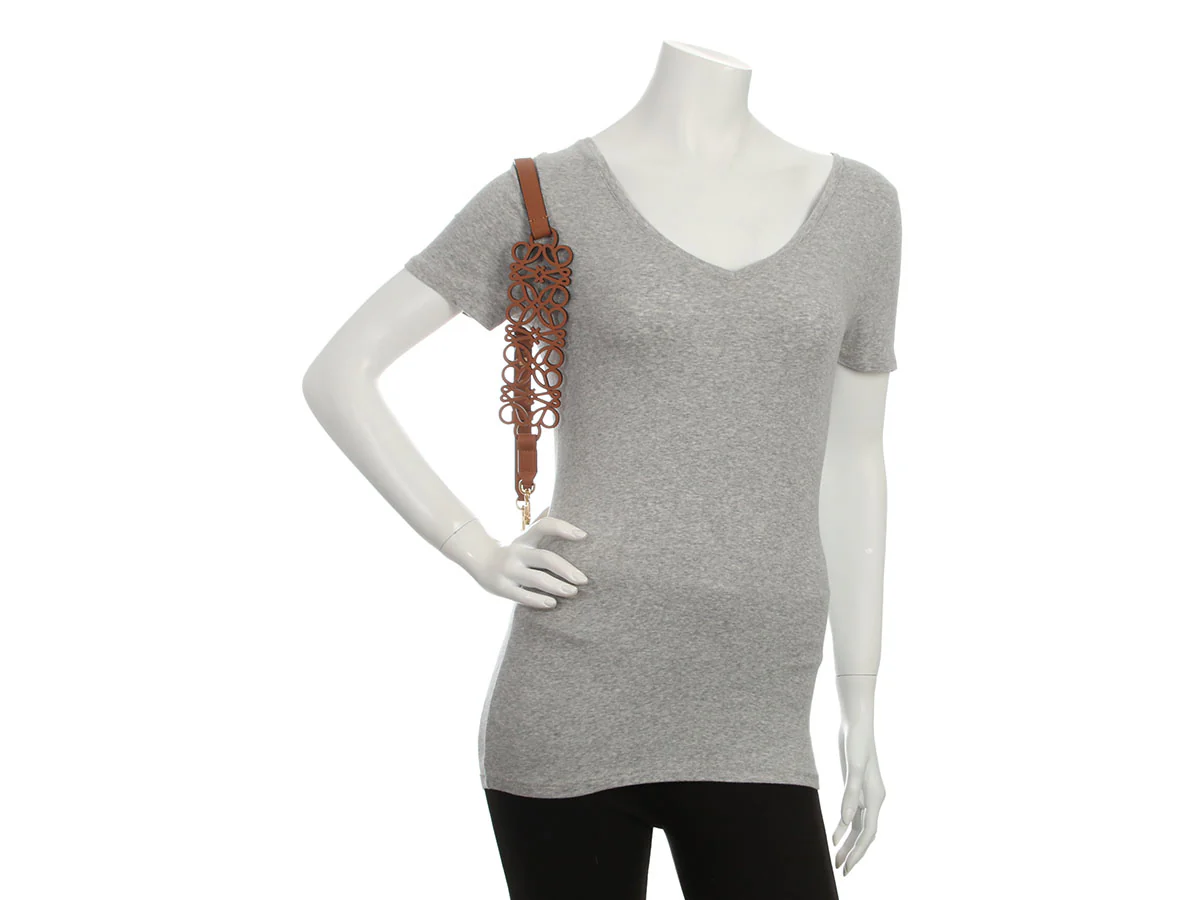 Loewe Brown Anagram Spiral Shoulder Strap - Image 5