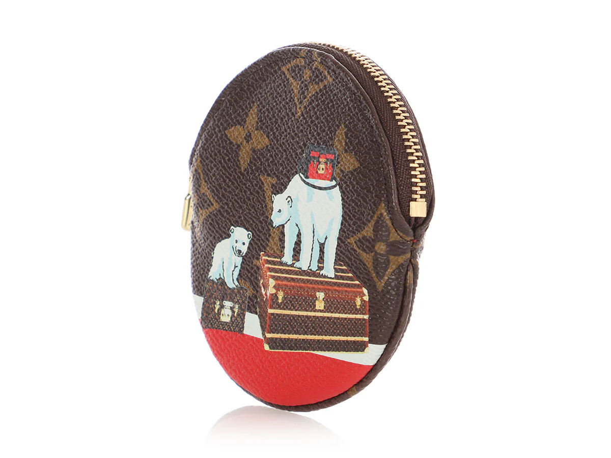 Louis Vuitton 2017 Monogram Christmas Animation Round Coin Purse - Image 2