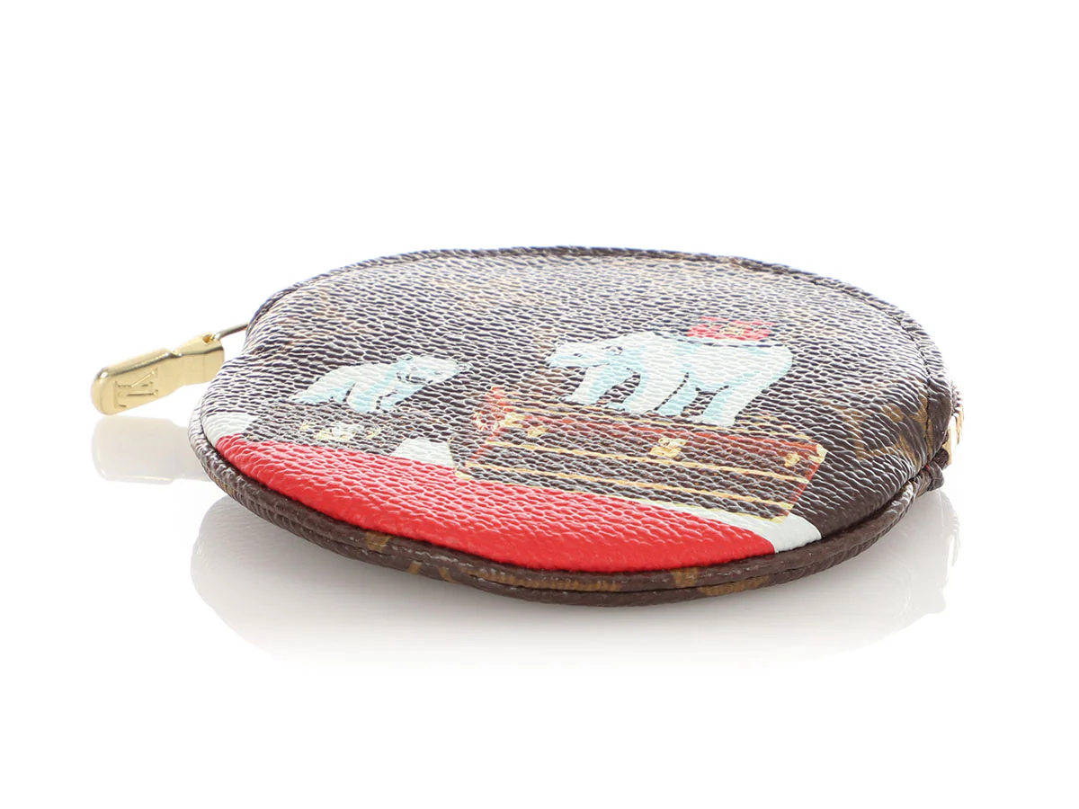 Louis Vuitton 2017 Monogram Christmas Animation Round Coin Purse - Image 6