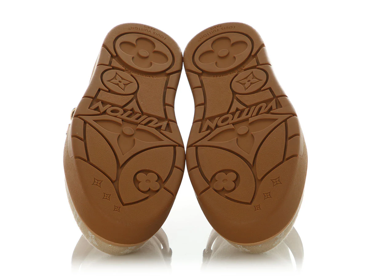 Louis Vuitton Beige Aspen Platform Closed Mules - Image 6