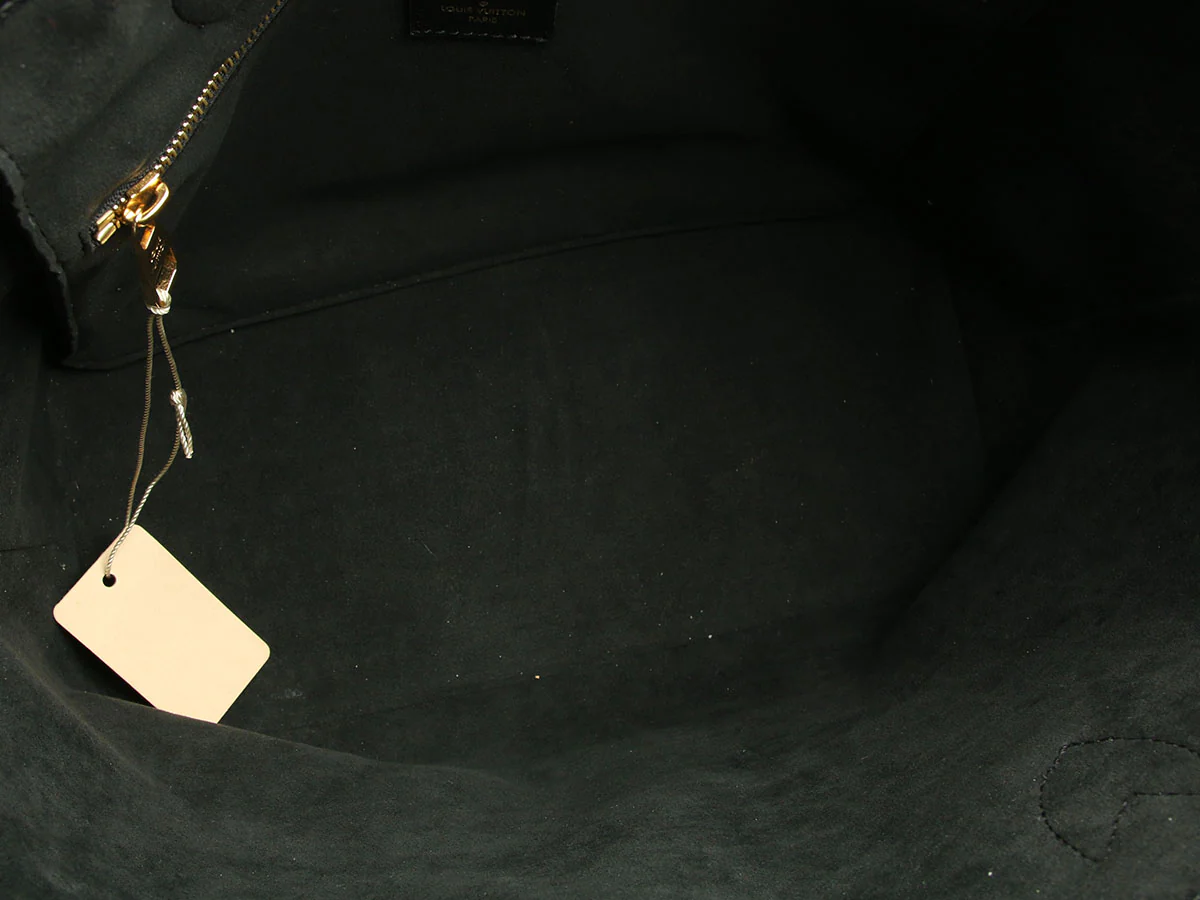 Louis Vuitton Black and Cream Giant Monogram Empreinte Neverfull - Image 9