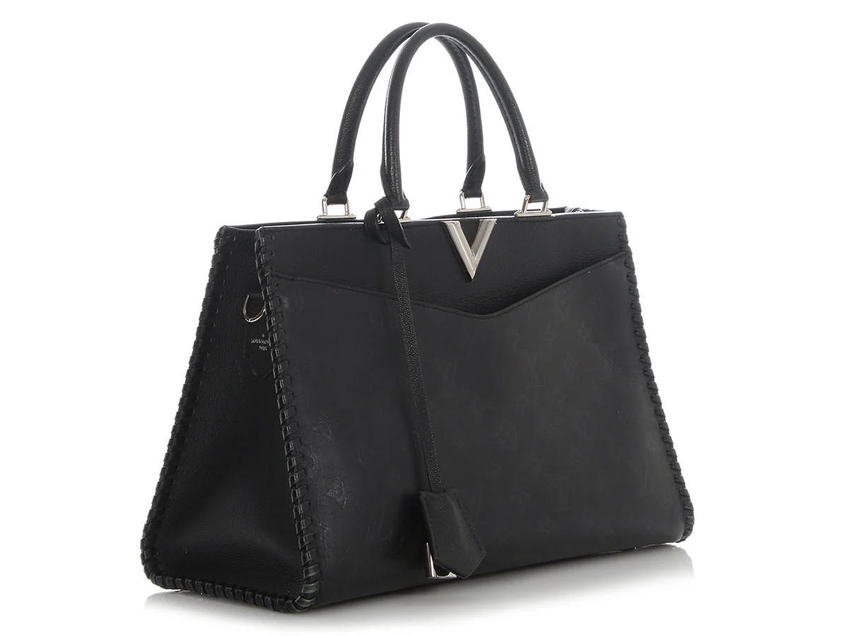 Louis Vuitton Black Leather Monogram Very - Image 5