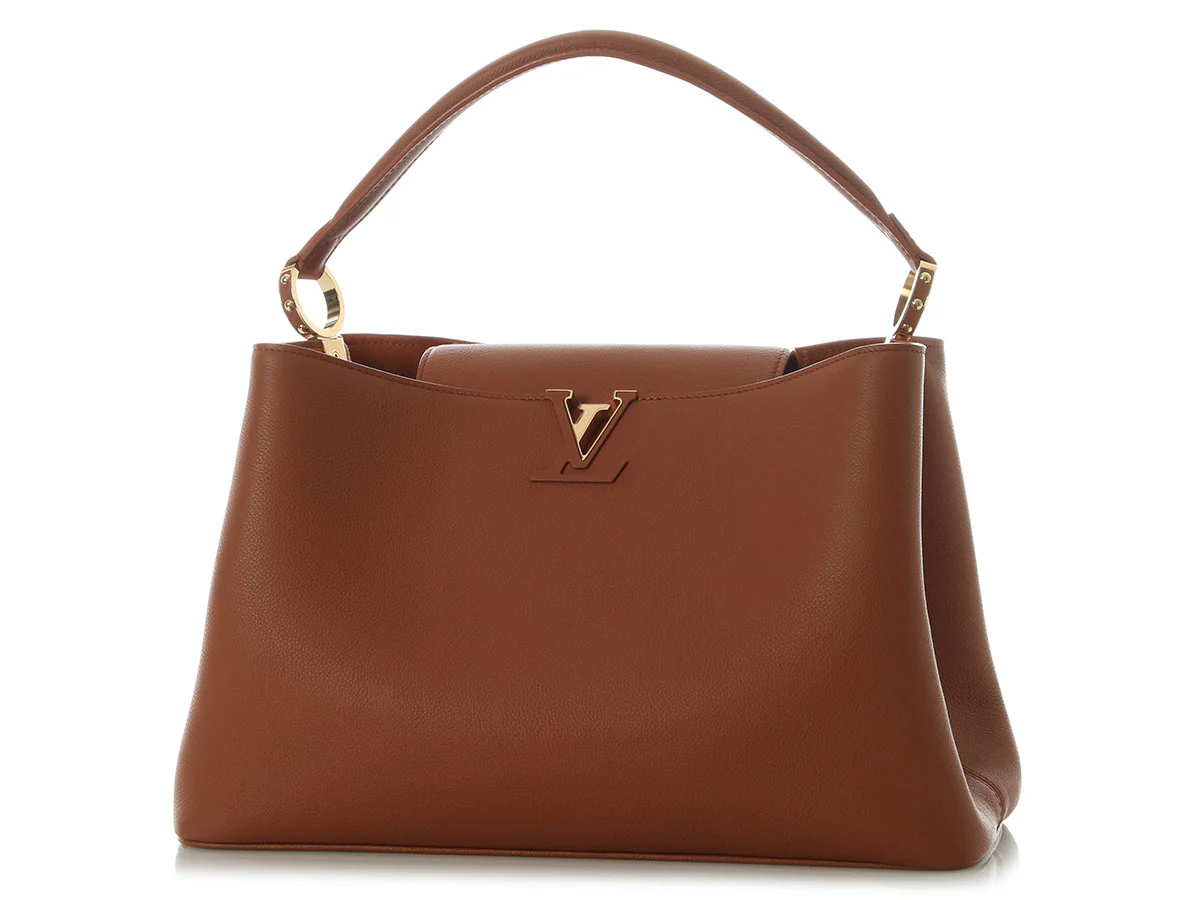 Louis Vuitton Cognac Calfskin Capucines GM Souple - Image 2