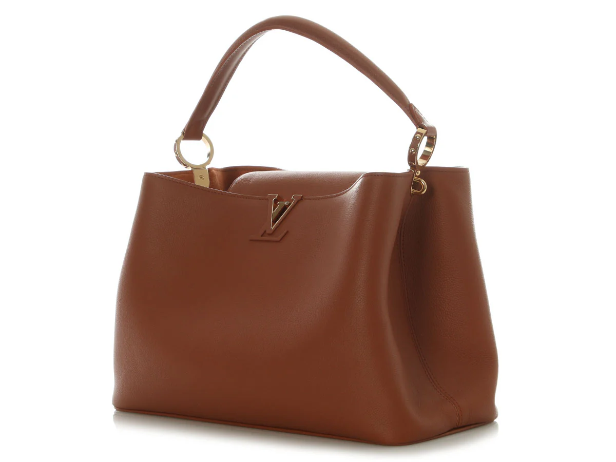 Louis Vuitton Cognac Calfskin Capucines GM Souple - Image 3