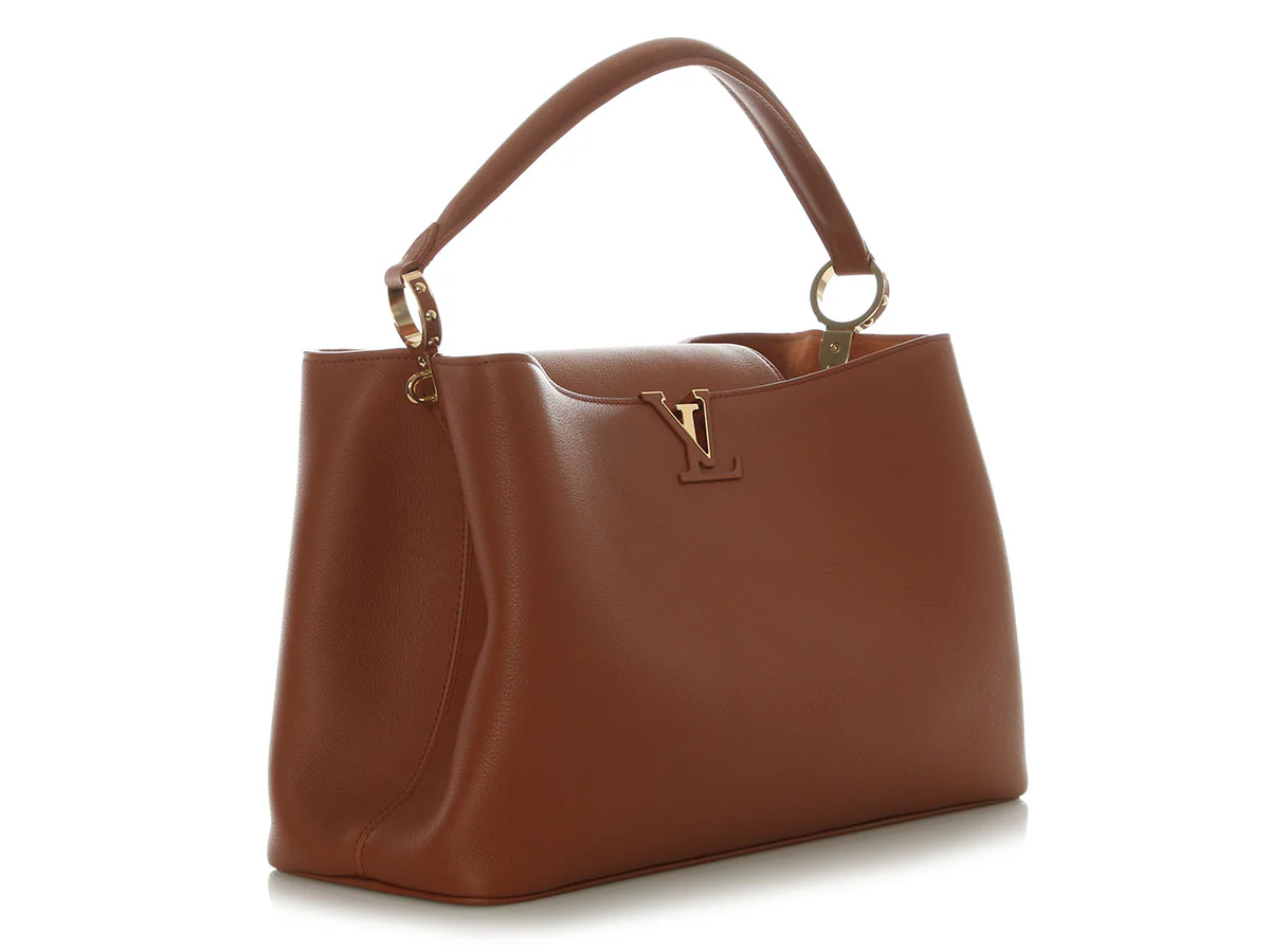 Louis Vuitton Cognac Calfskin Capucines GM Souple - Image 5