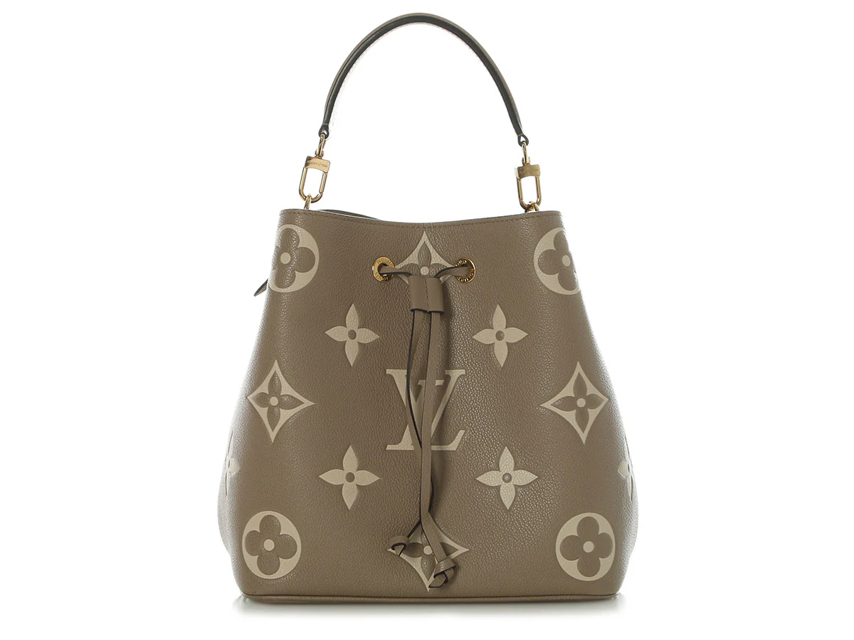 Louis Vuitton Dove and Cream Bicolor Monogram Empreinte NéoNoé MM