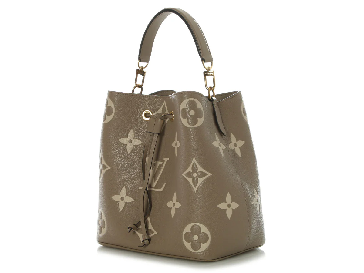 Louis Vuitton Dove and Cream Bicolor Monogram Empreinte NéoNoé MM - Image 5