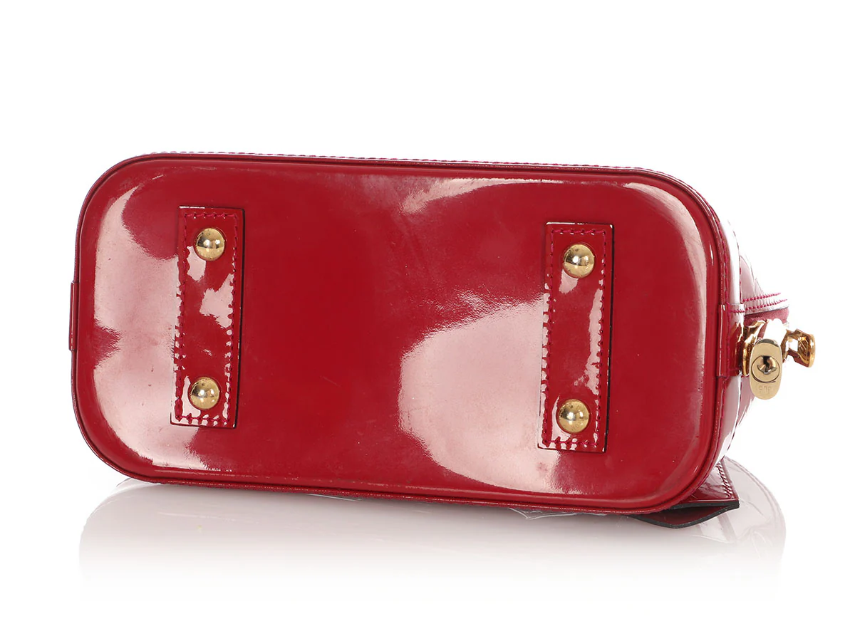 Louis Vuitton Red Vernis Alma BB - Image 6