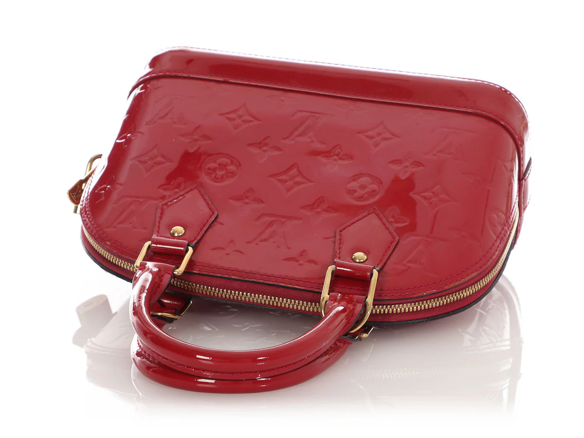 Louis Vuitton Red Vernis Alma BB - Image 7