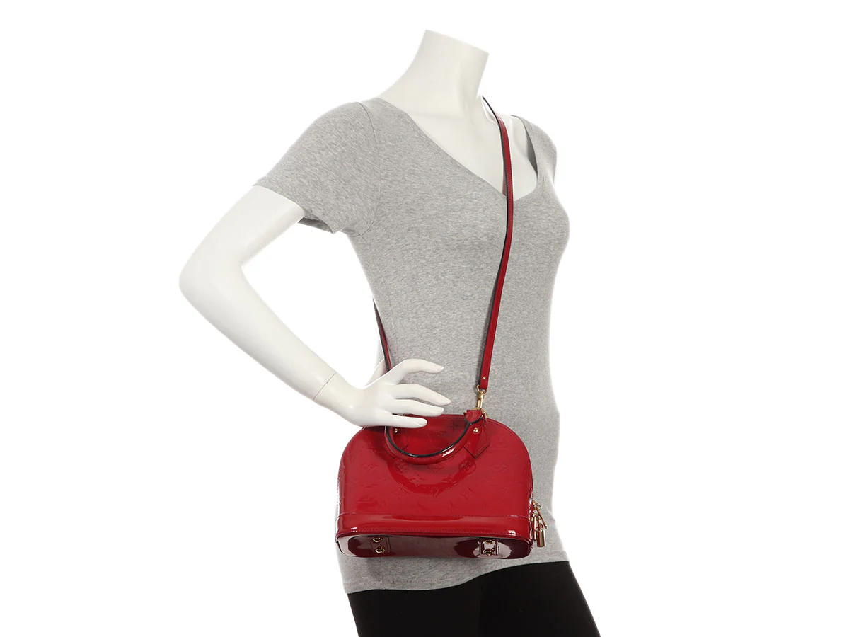 Louis Vuitton Red Vernis Alma BB - Image 9