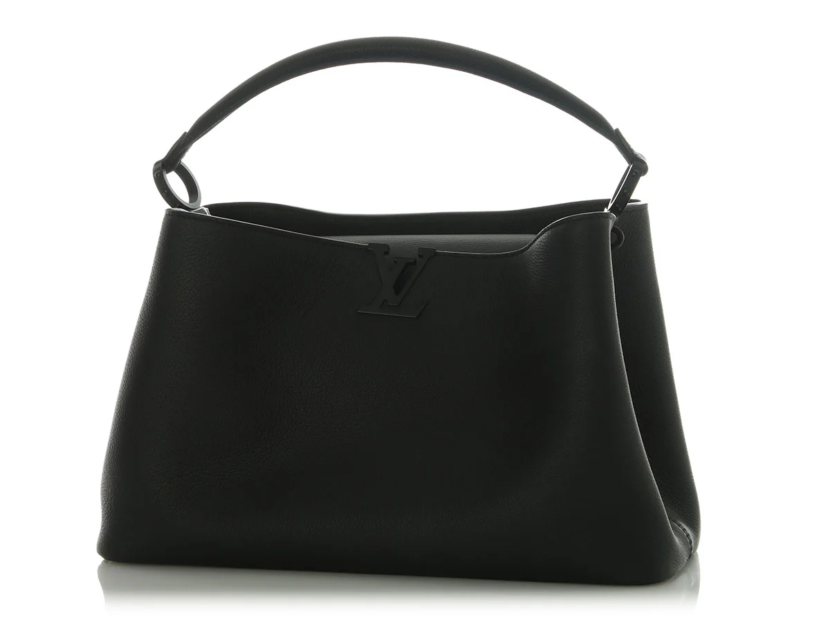 Louis Vuitton So Black Calfksin Capucines GM Souple - Image 2