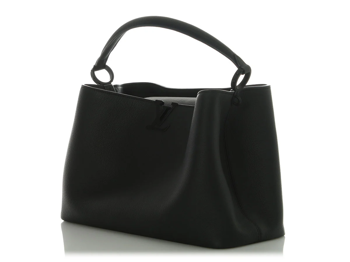Louis Vuitton So Black Calfksin Capucines GM Souple - Image 3