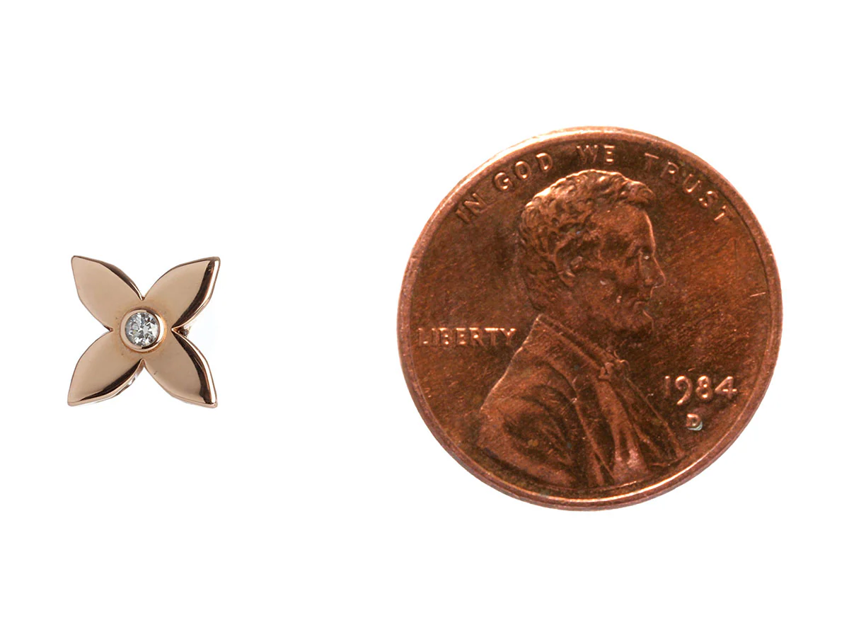 Louis Vuitton Two-Tone 18K Gold Diamond Idylle Blossom Reversible Pierced Stud Earrings - Image 5