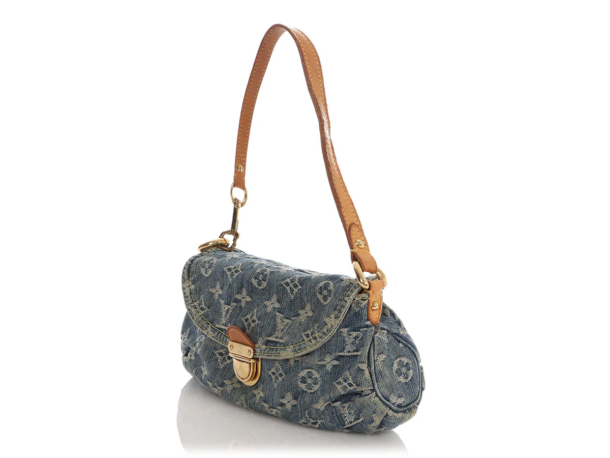 Louis Vuitton Mini Blue Denim Pleaty - Image 3