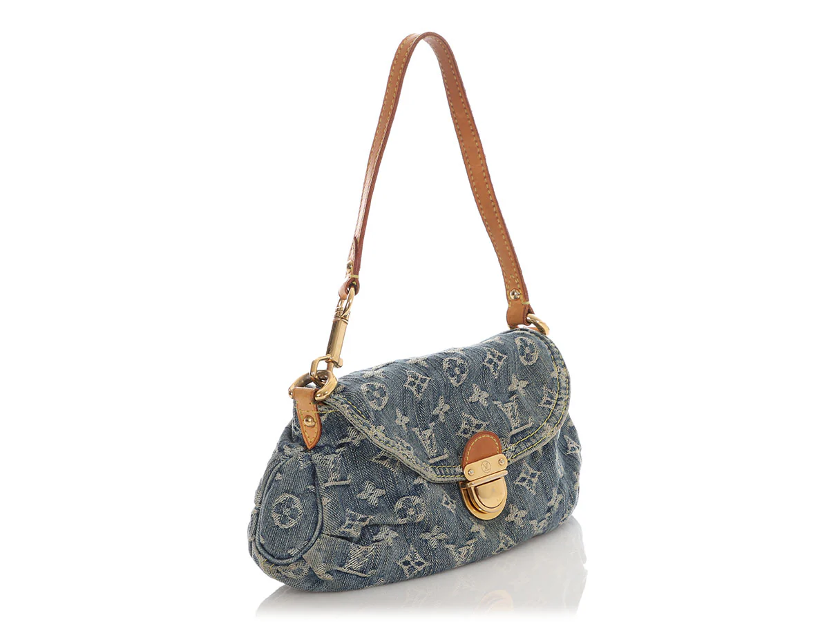 Louis Vuitton Mini Blue Denim Pleaty - Image 5