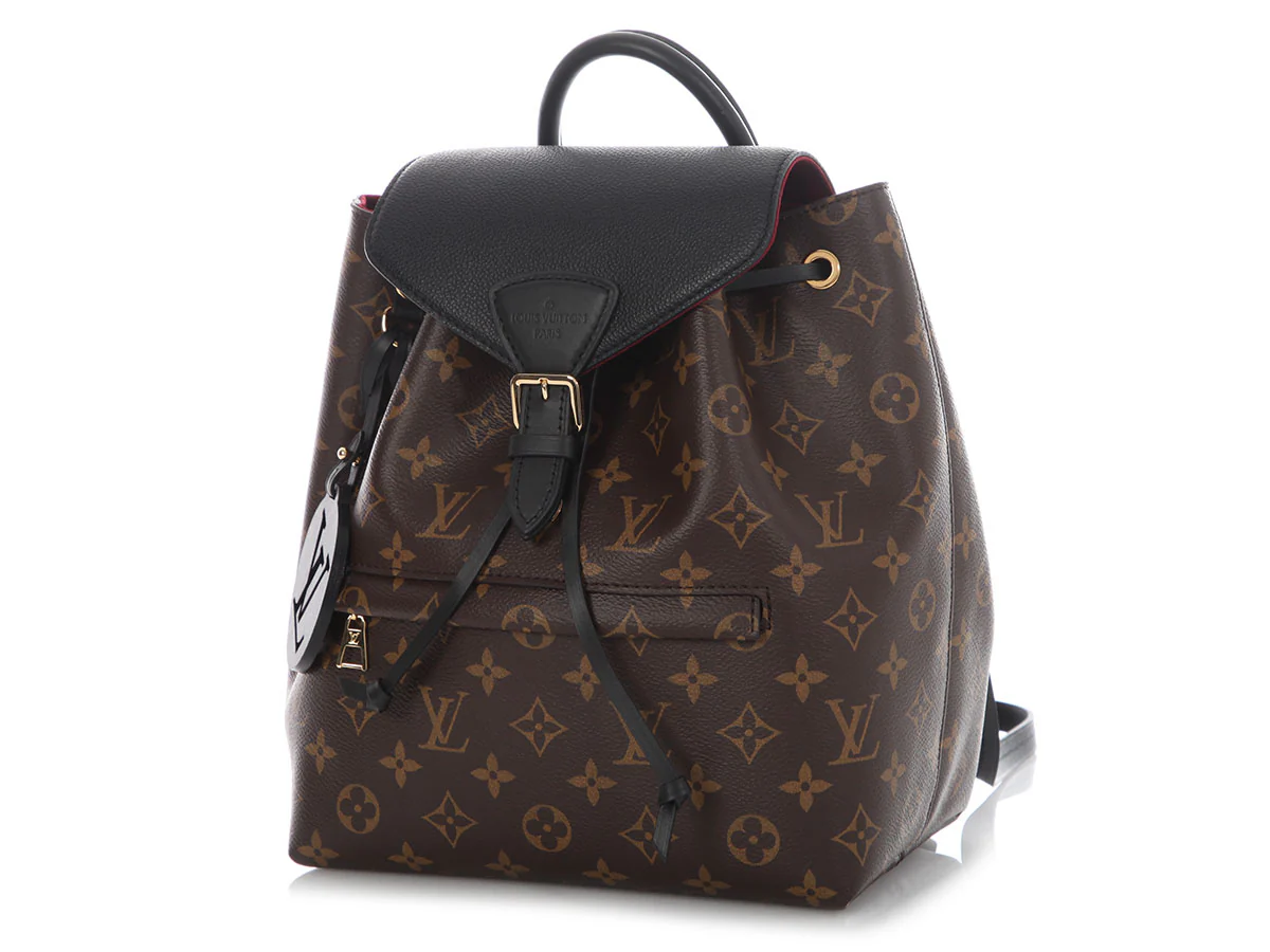 Louis Vuitton Monogram and Black Leather Montsouris PM NM - Image 2