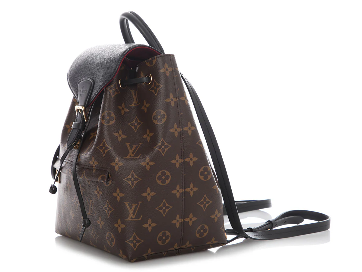 Louis Vuitton Monogram and Black Leather Montsouris PM NM - Image 3
