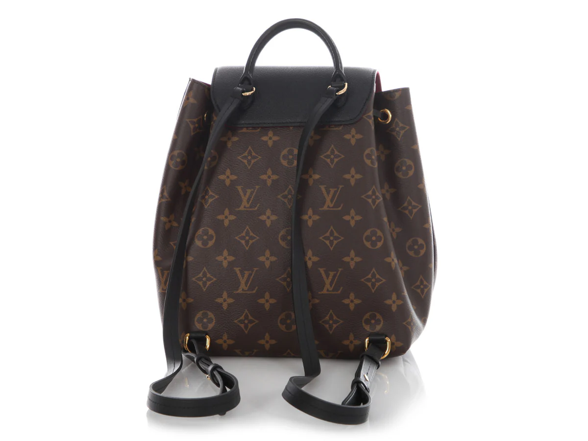 Louis Vuitton Monogram and Black Leather Montsouris PM NM - Image 4