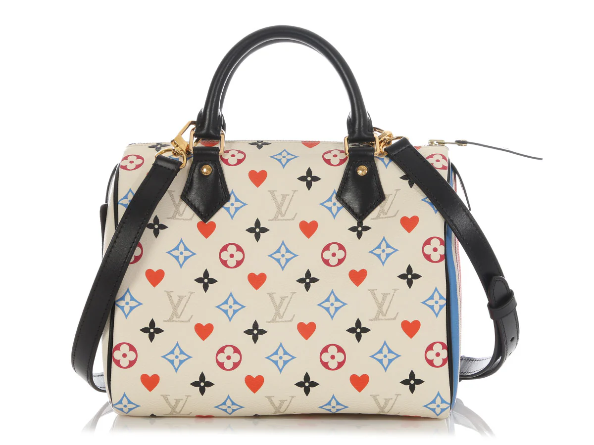 Louis Vuitton White Game On Speedy Bandoulière 25