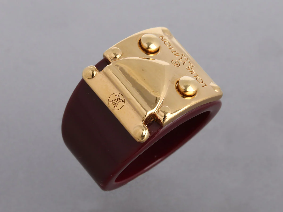 Louis Vuitton Maroon Lock Me Ring - Image 2