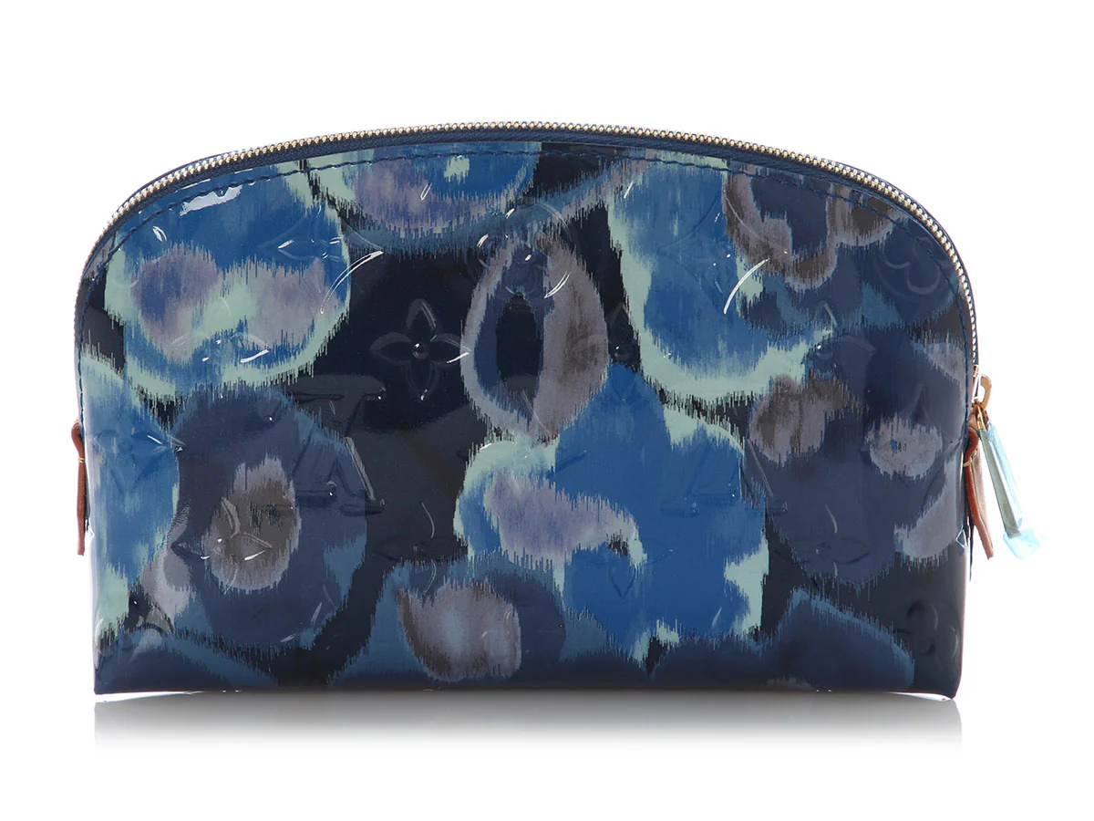 Louis Vuitton Grand Bleu Rose Velours Vernis Ikat Cosmetic Pouch - Image 3