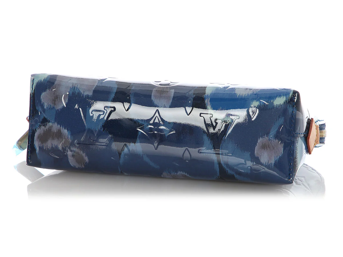 Louis Vuitton Grand Bleu Rose Velours Vernis Ikat Cosmetic Pouch - Image 5