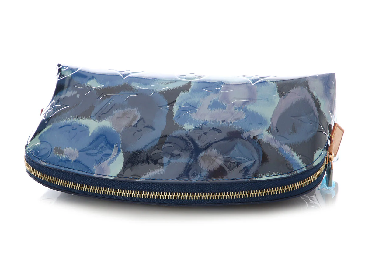 Louis Vuitton Grand Bleu Rose Velours Vernis Ikat Cosmetic Pouch - Image 6