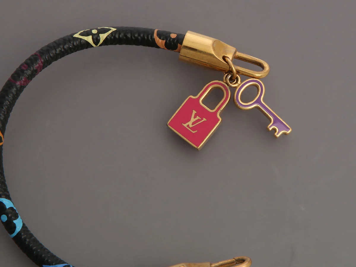 Louis Vuitton Black Monogram Multicolor Luck It Bracelet - Image 3