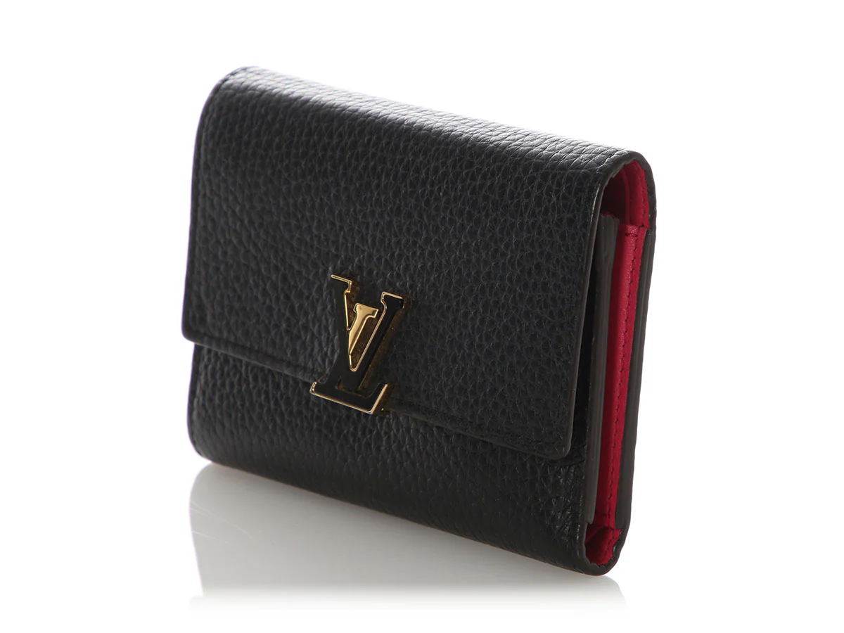 Louis Vuitton Black Taurillon Leather Capucines Compact Wallet - Image 2