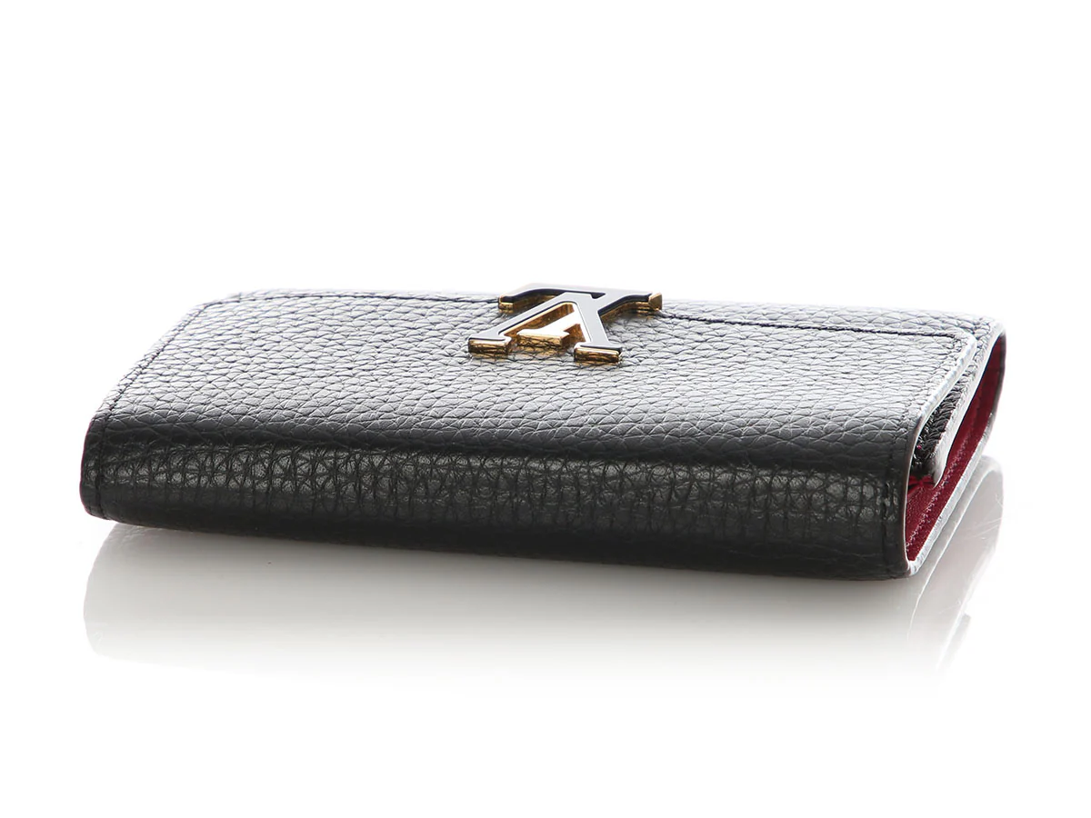 Louis Vuitton Black Taurillon Leather Capucines Compact Wallet - Image 6