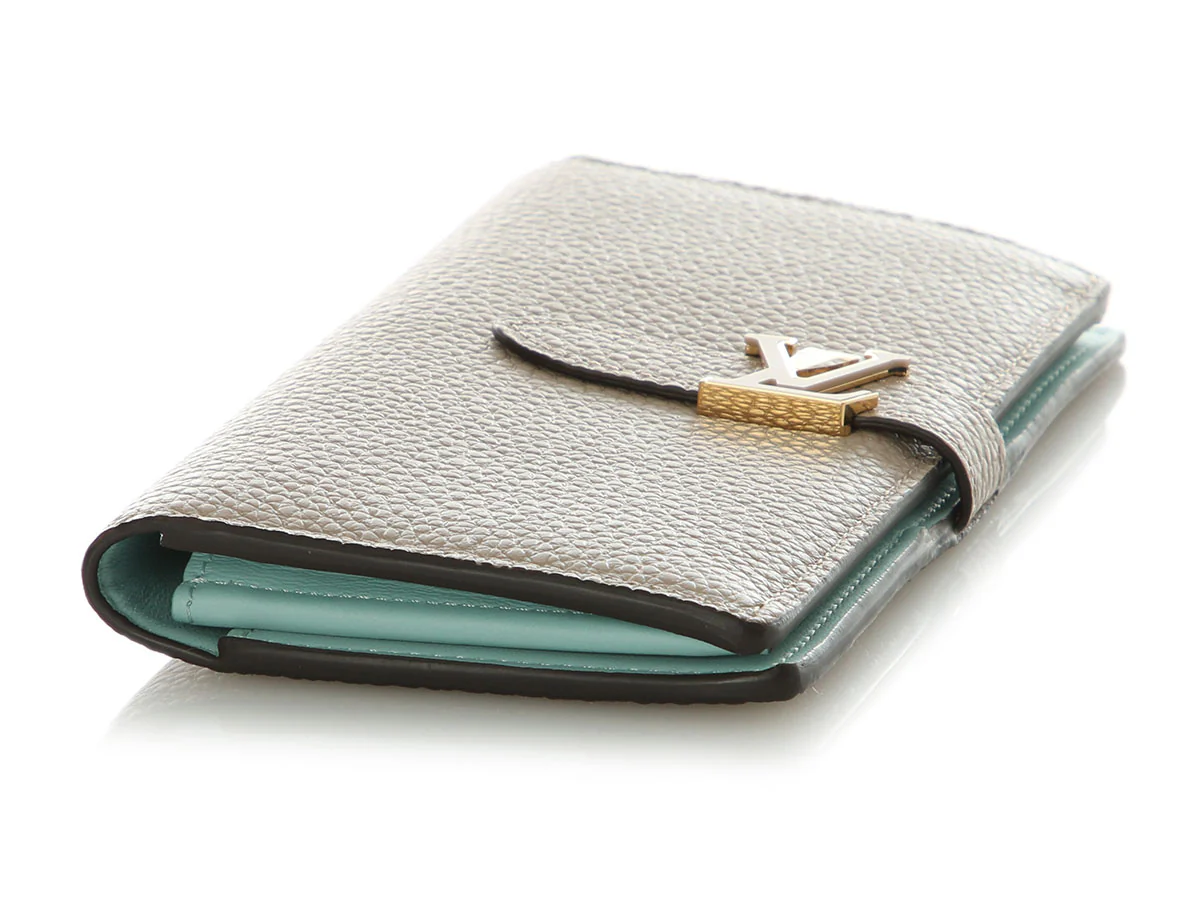 Louis Vuitton Beige Pebble Taurillon LV Vertical Wallet - Image 5