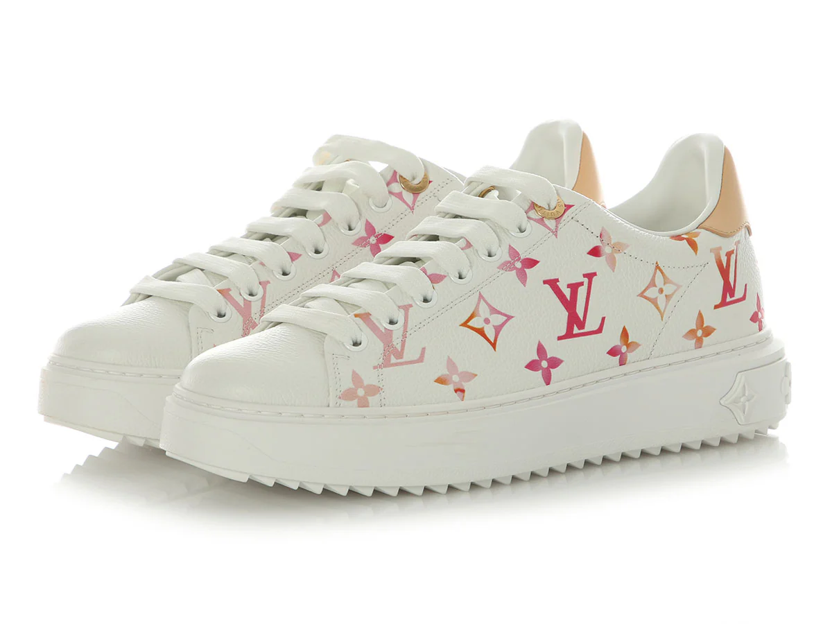 Louis Vuitton White Time Out Sneakers - Image 3