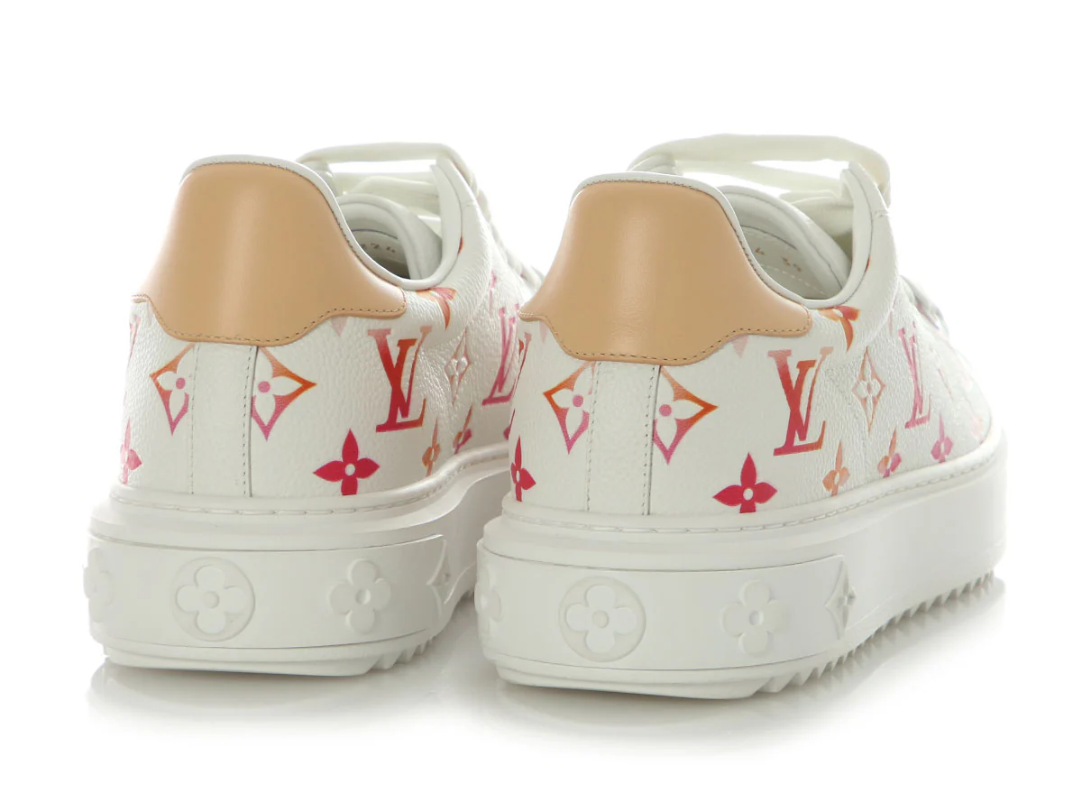 Louis Vuitton White Time Out Sneakers - Image 4