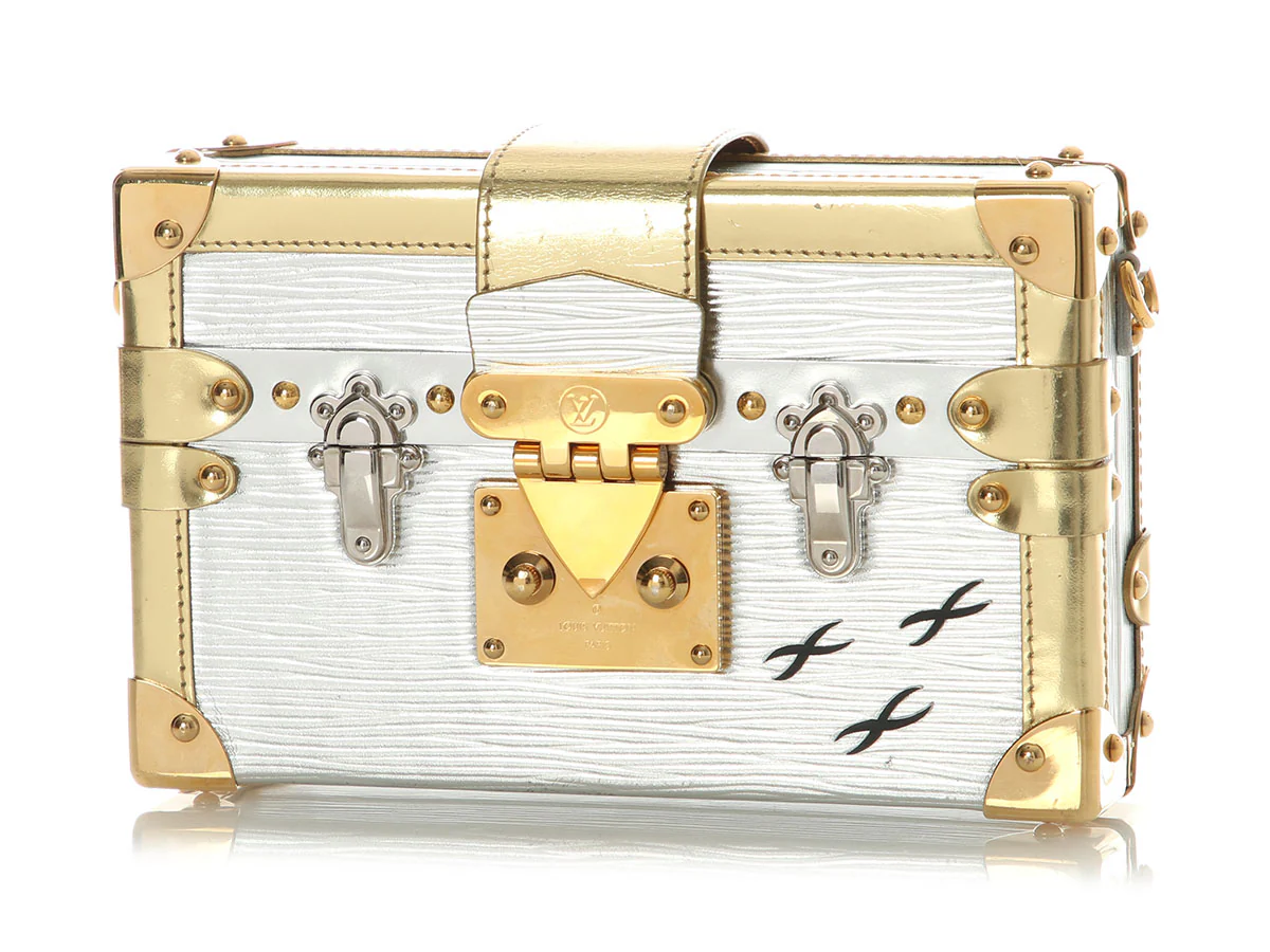 Louis Vuitton Silver and Gold Epi Petite Malle - Image 2