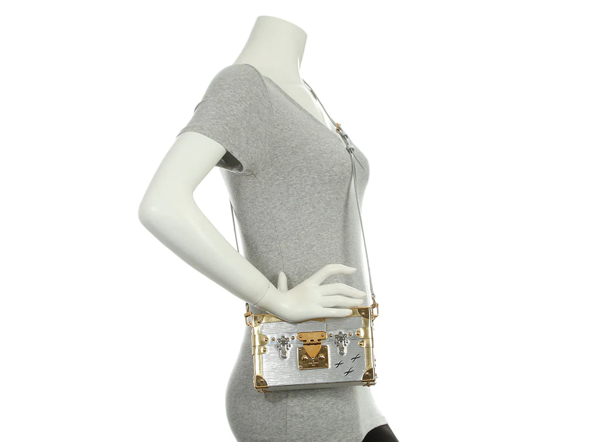 Louis Vuitton Silver and Gold Epi Petite Malle - Image 9