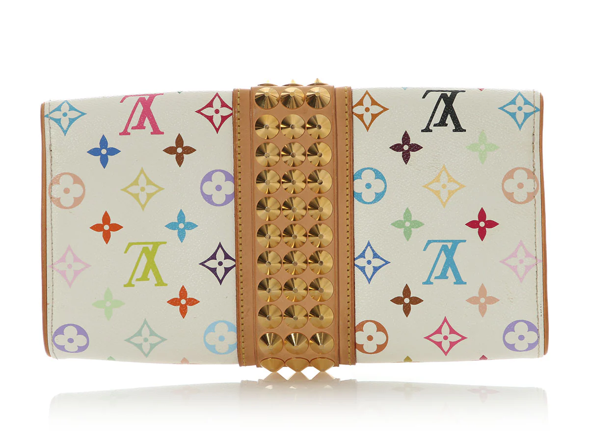 Louis Vuitton White Multicolore Monogram Pochette Courtney Clutch - Image 4