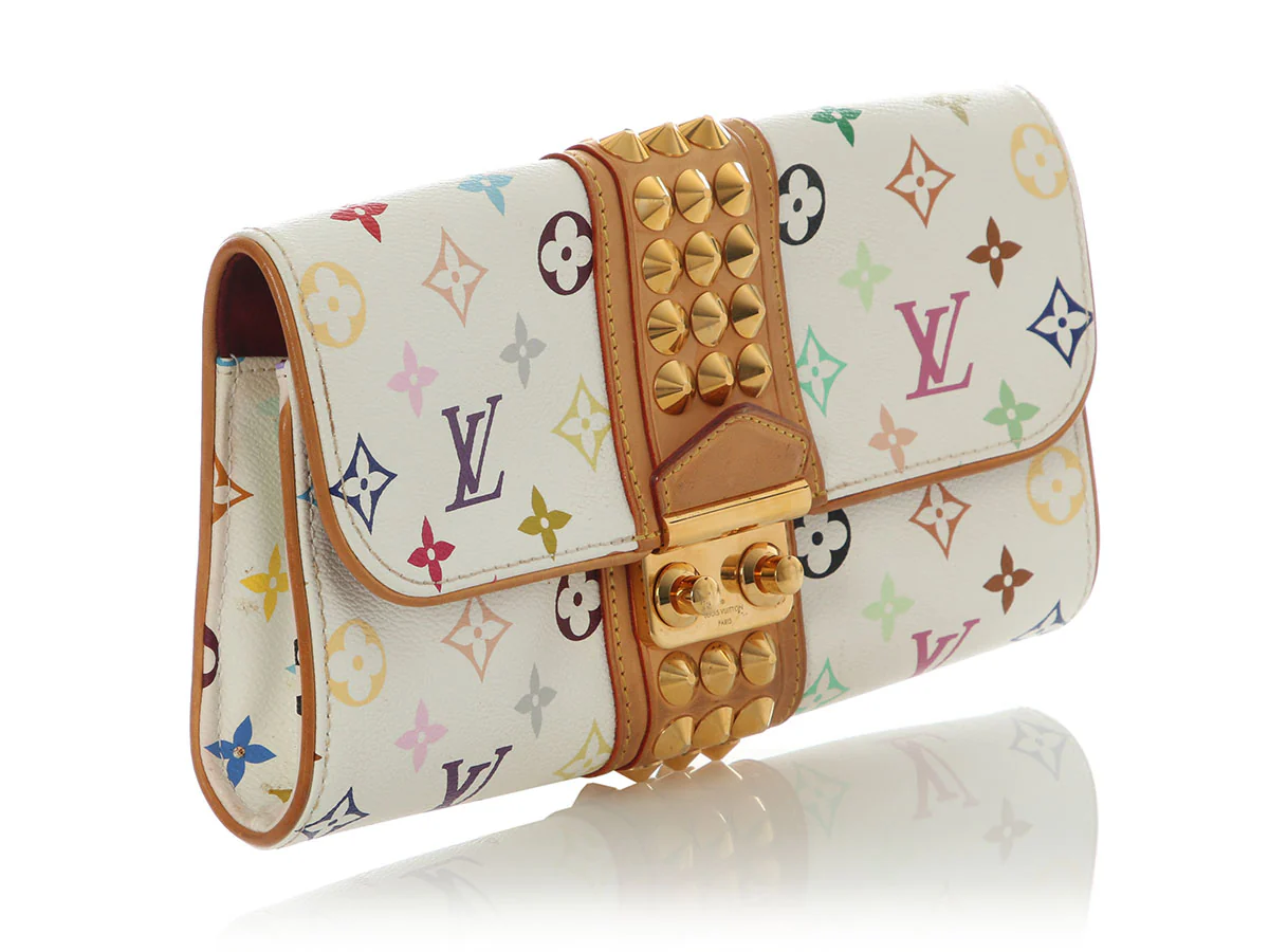 Louis Vuitton White Multicolore Monogram Pochette Courtney Clutch - Image 5