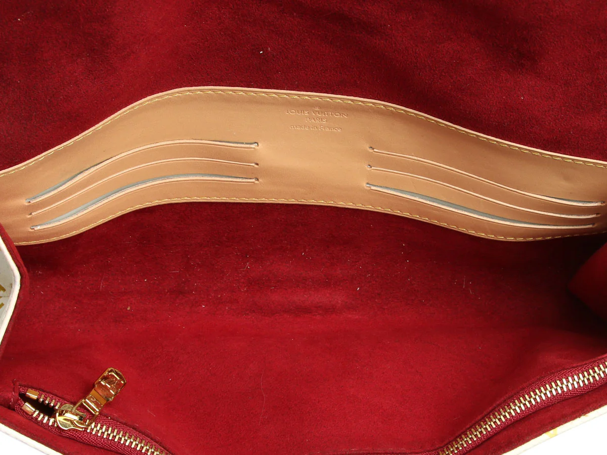 Louis Vuitton White Multicolore Monogram Pochette Courtney Clutch - Image 8