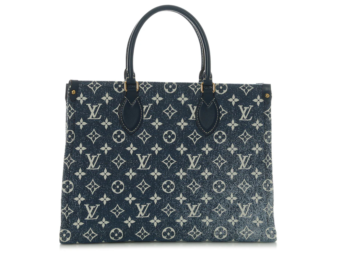 Louis Vuitton Blue Monogram Denim Onthego MM - Image 2