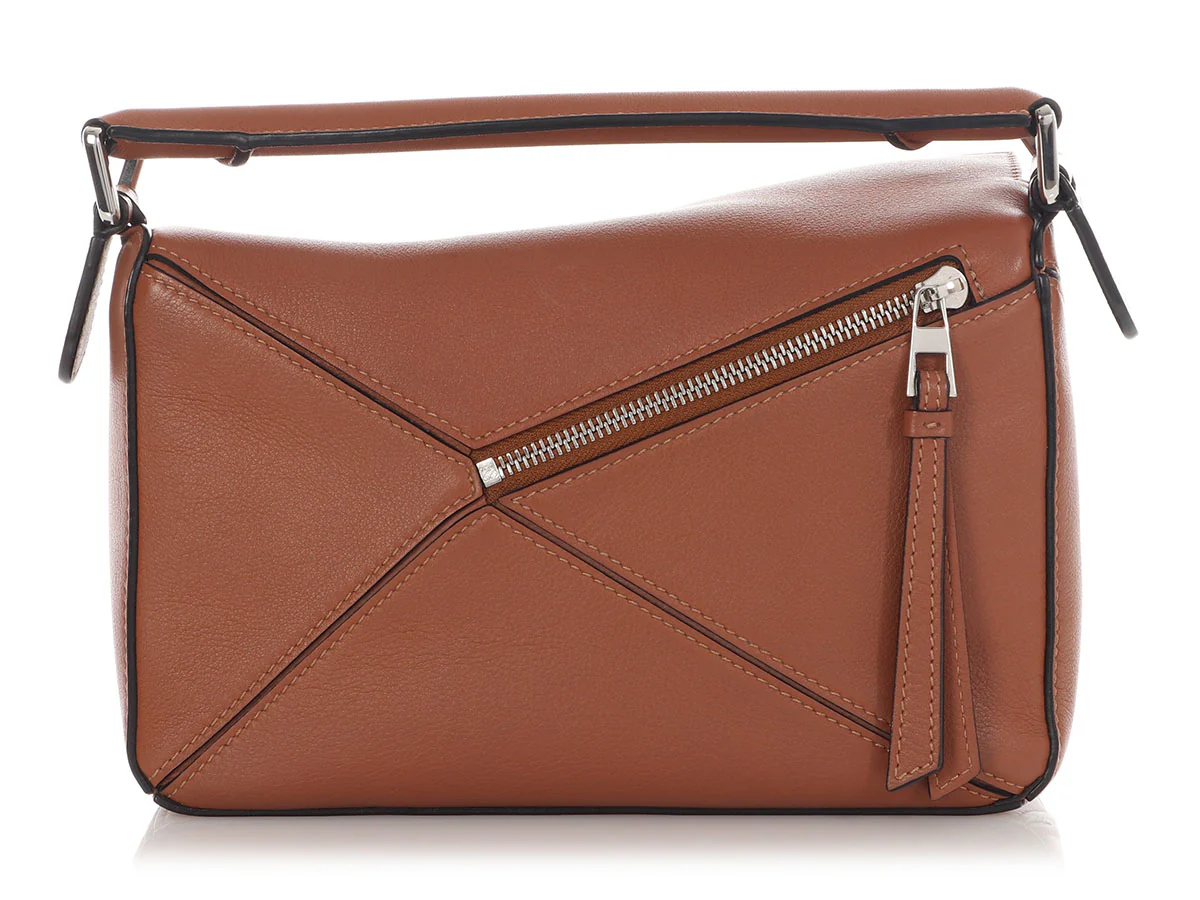 Loewe Small Tan Calfskin Puzzle Bag - Image 4