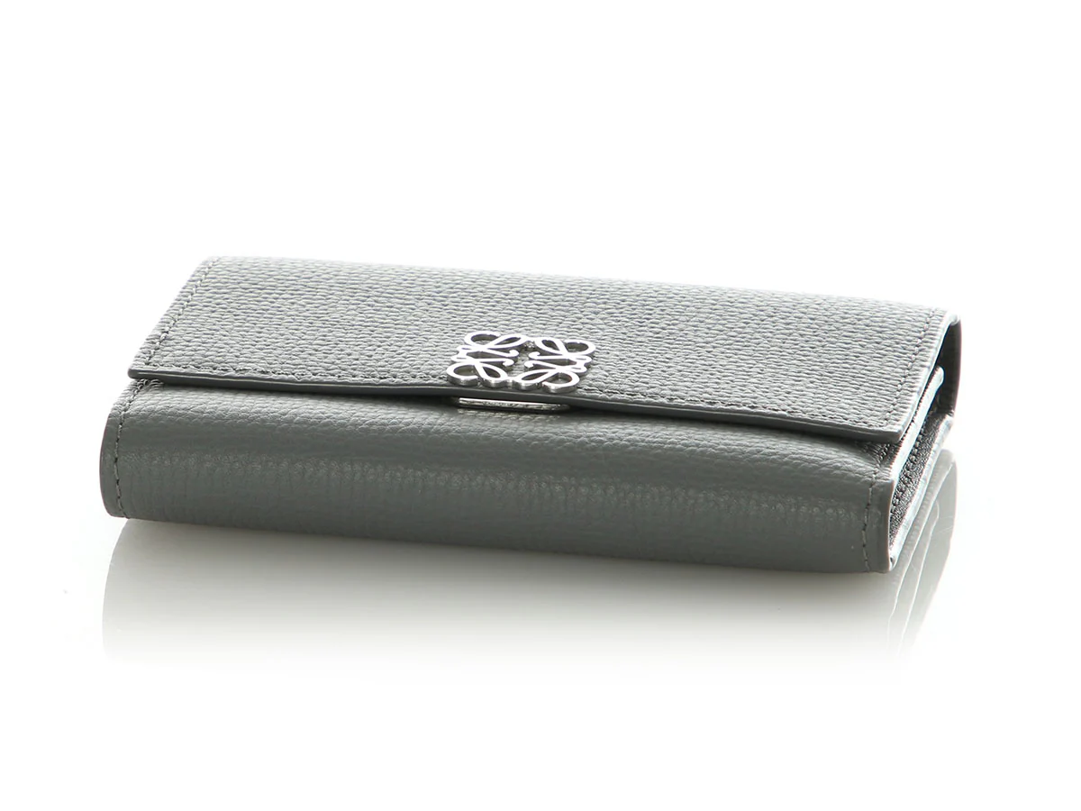 Loewe Asphalt Small Gray Anagram Trifold Wallet - Image 5