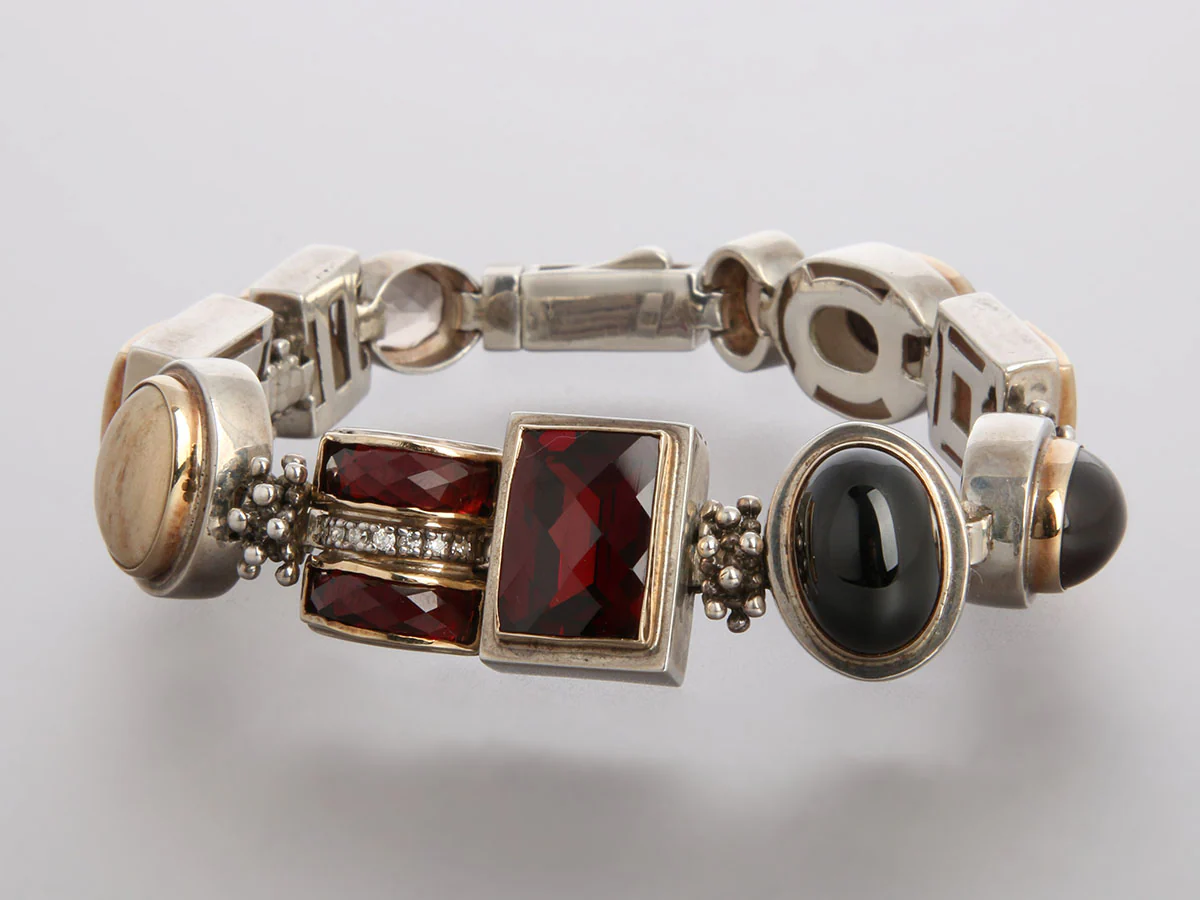 Michael Dawkins Sterling Silver Multistone Bracelet - Image 2