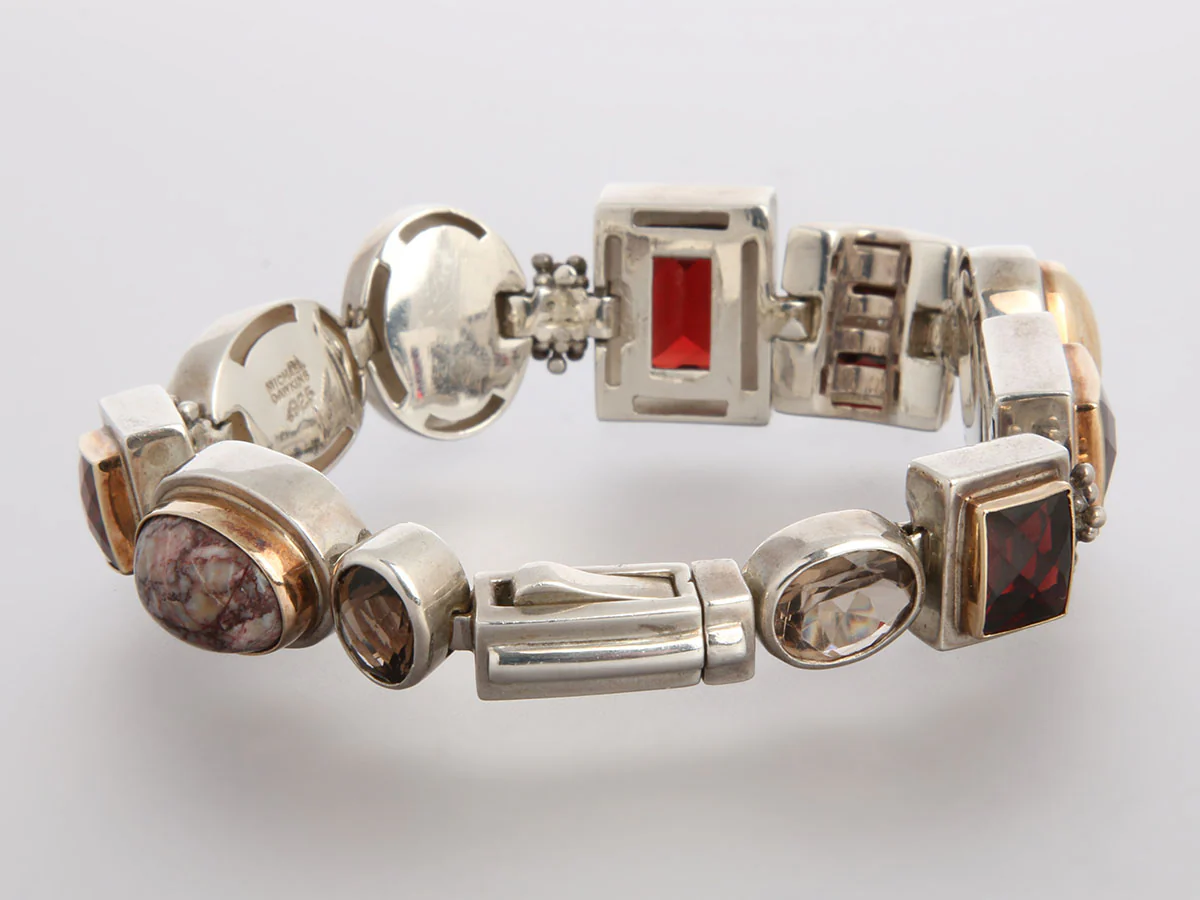 Michael Dawkins Sterling Silver Multistone Bracelet - Image 4