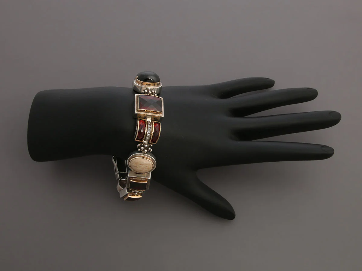 Michael Dawkins Sterling Silver Multistone Bracelet - Image 7