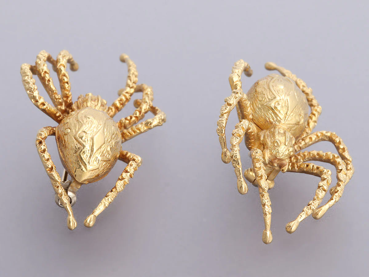 Mappin & Webb 18K Yellow Gold Spider Brooch Set - Image 3